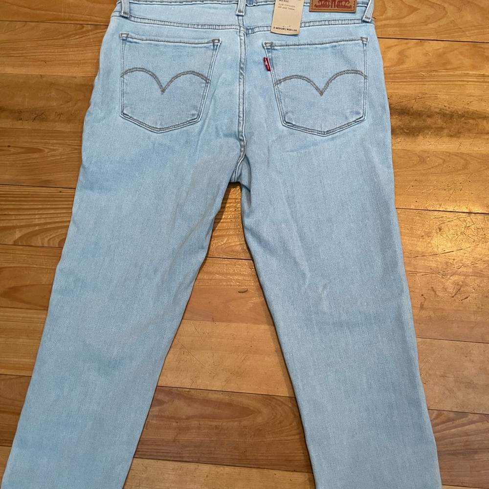 Levi's 711 Skinny Light Blue Denim Jeans New - Picture 6 of 6